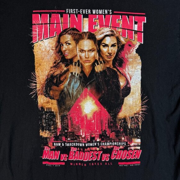 WRESTLEMANIA 35 Shirt Men's 2XL Rhonda Rousey Charlotte Flair Becky Lynch WWE - Picture 4 of 8